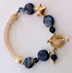 Gold filled Viking knit chain and Kyanite bracelet
