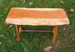 Cherry bench with turquoise inlay