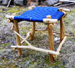 Peeled hornbeam stool