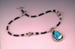 Jasper leaf pendant and mother of pearl